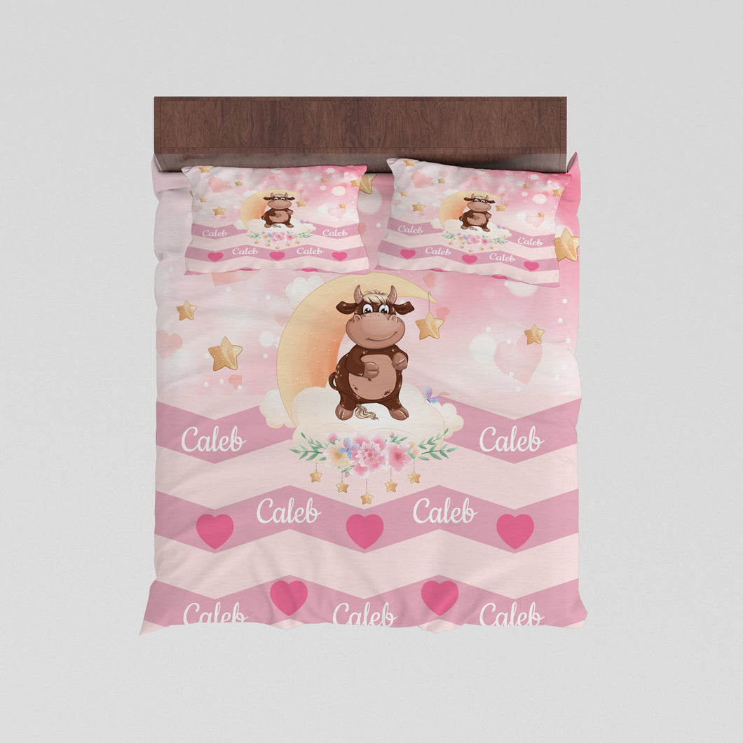 Cow Moonlit Doona Cover