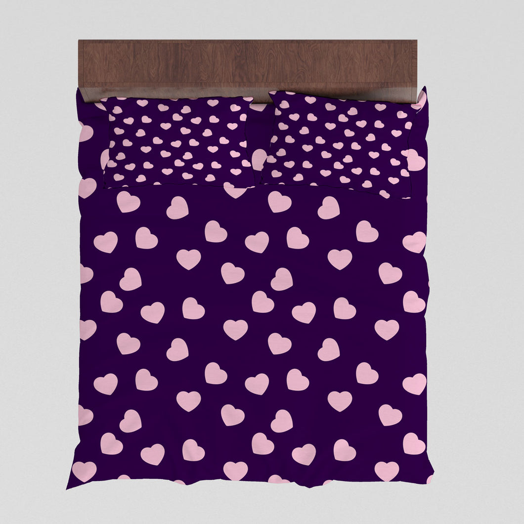 Pink Hearts Doona Cover