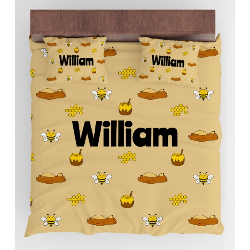 Bee Bear & Honey Doona Cover